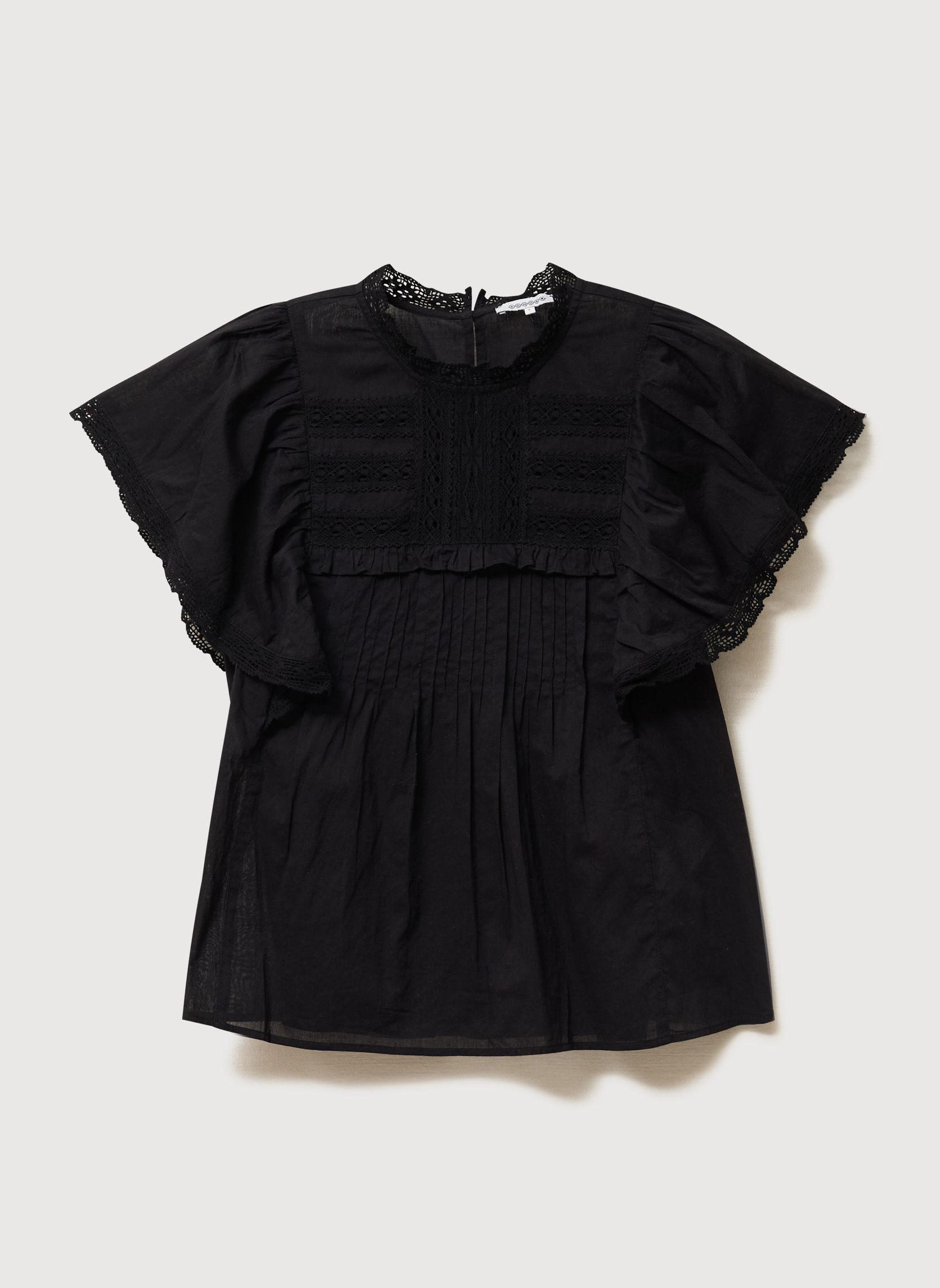 Chemises VOLANBLOUF femme noir Bonobo Chemises VOLANBLOUF femme noir Noir