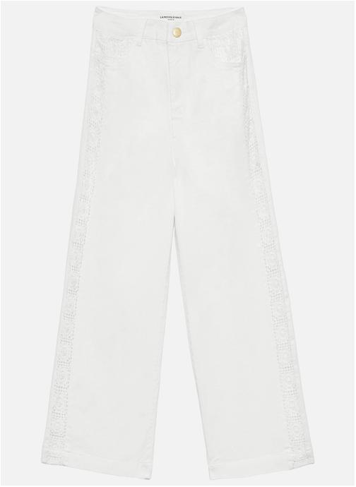La Petite Etoile Jeans droit Jean - ATLANTAY - 10-blanc femme blanc