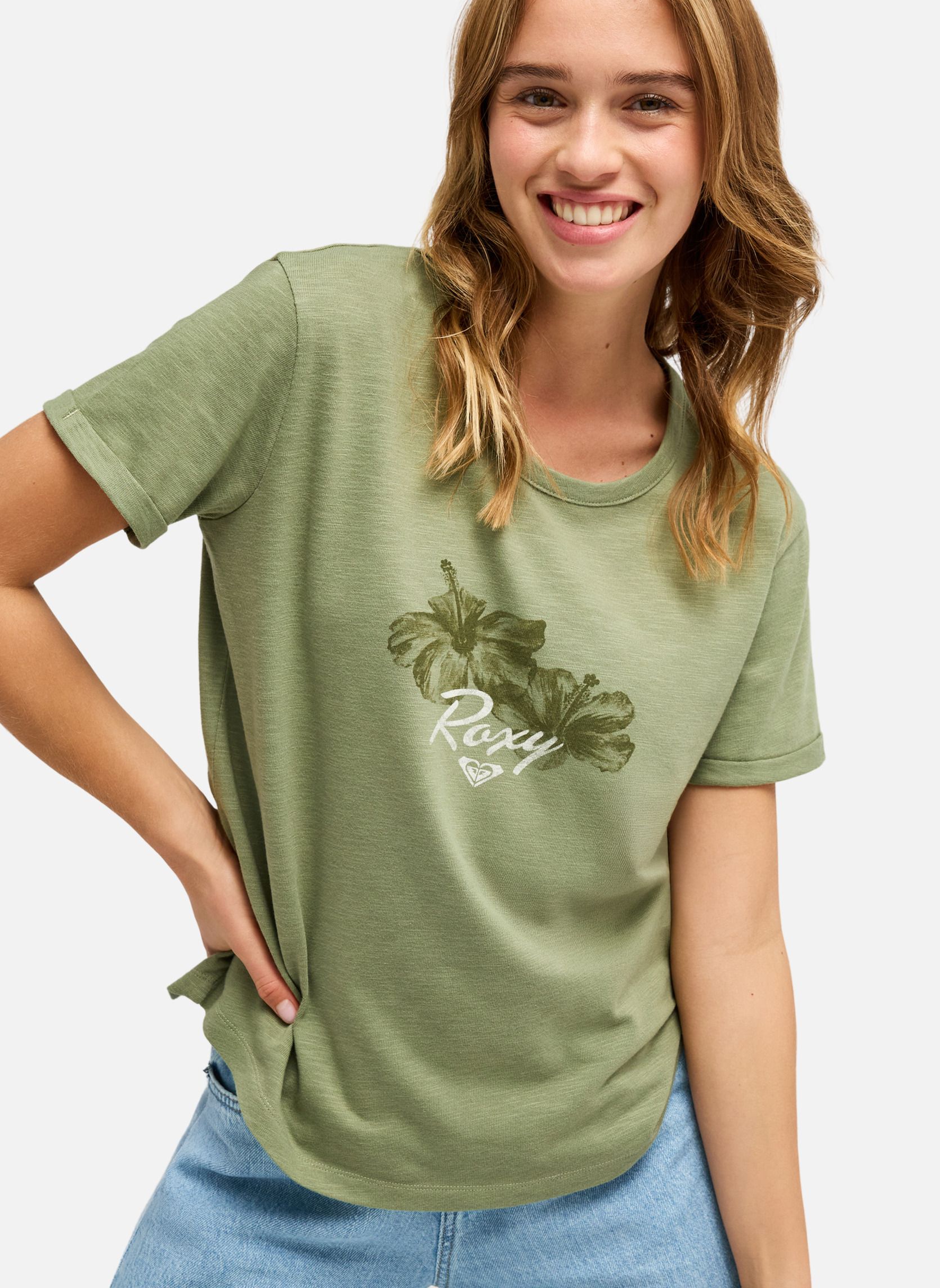 Tee-shirts Oceanwave Regular Slub femme vert Roxy Tee-shirts Oceanwave Regular Slub femme vert Vert