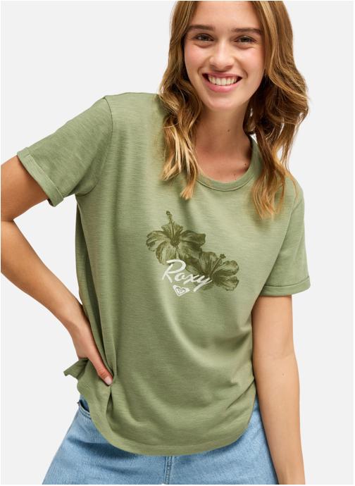 Roxy Tee-shirts Oceanwave Regular Slub femme vert