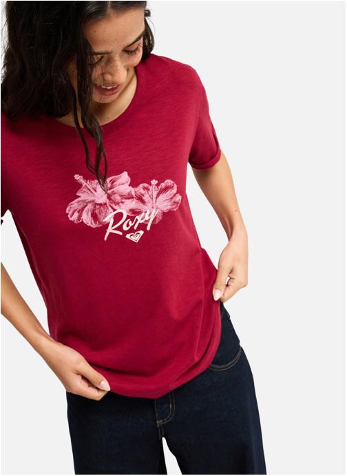 Roxy Tee-shirts Oceanwave Regular Slub femme rouge