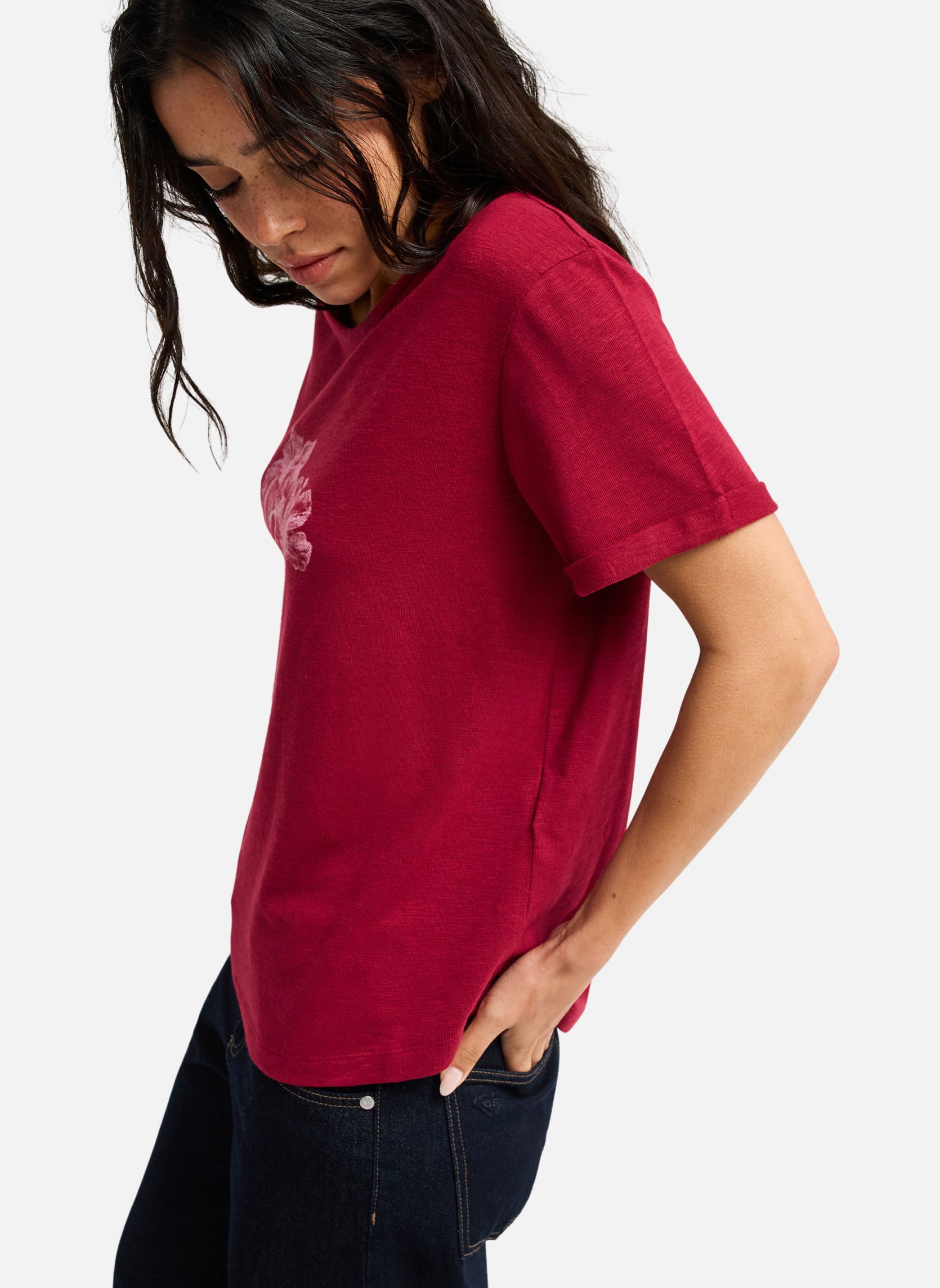 Tee-shirts Oceanwave Regular Slub femme rouge Roxy Tee-shirts Oceanwave Regular Slub femme rouge Rouge