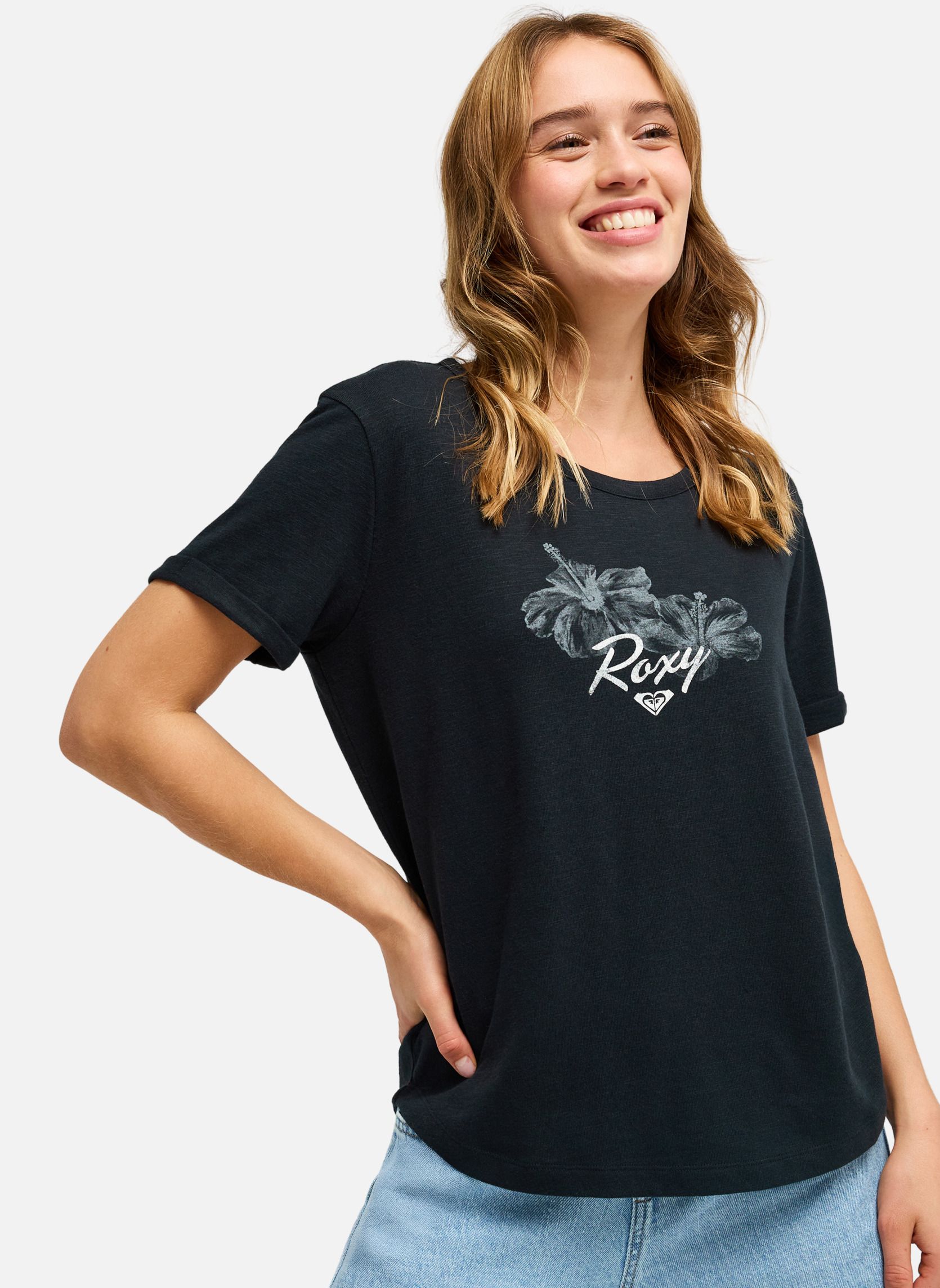 Tee-shirts Oceanwave Regular Slub femme noir Roxy Tee-shirts Oceanwave Regular Slub femme noir Noir