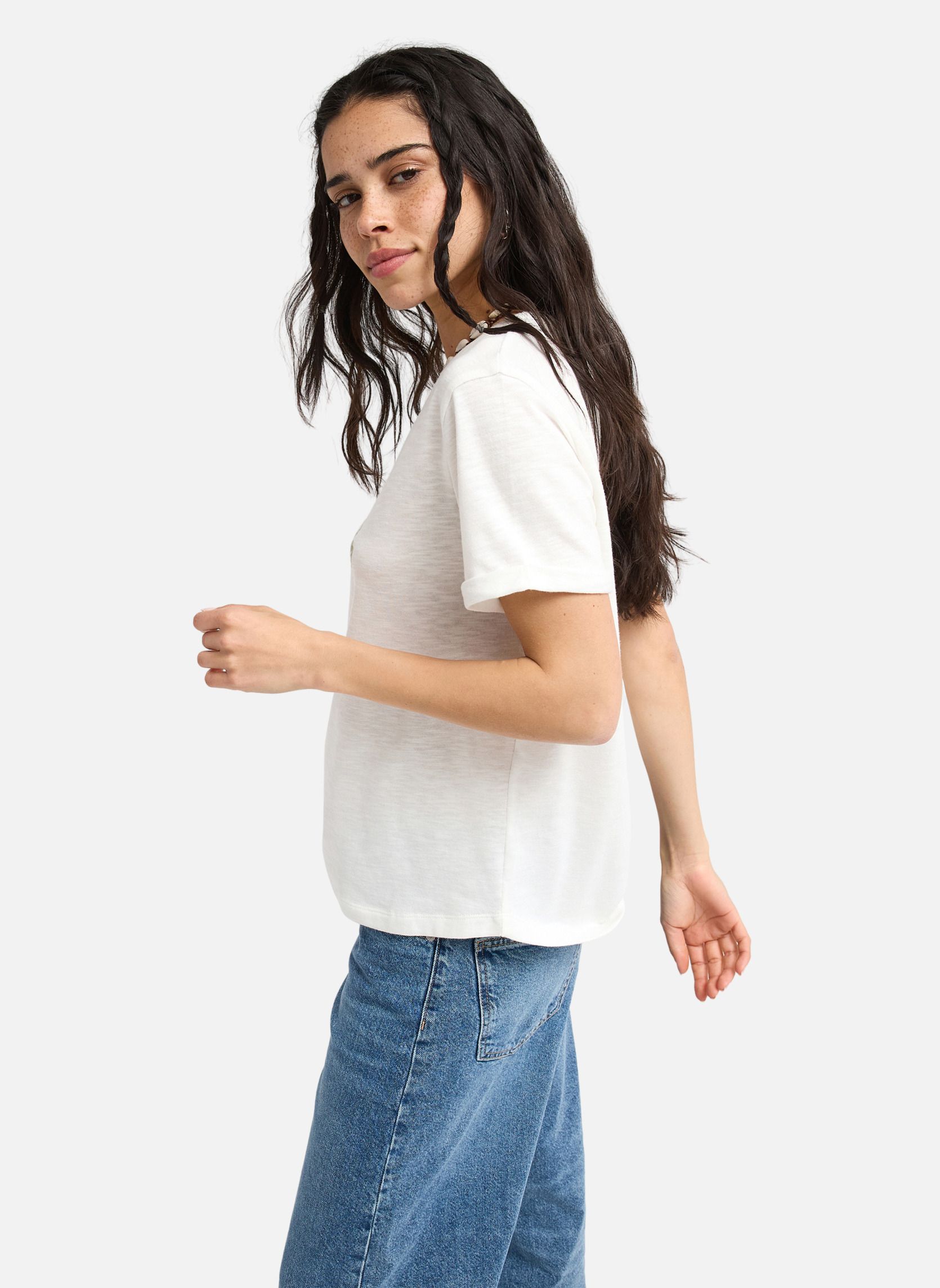 Tee-shirts Oceanwave Regular Slub femme blanc Roxy Tee-shirts Oceanwave Regular Slub femme blanc Blanc