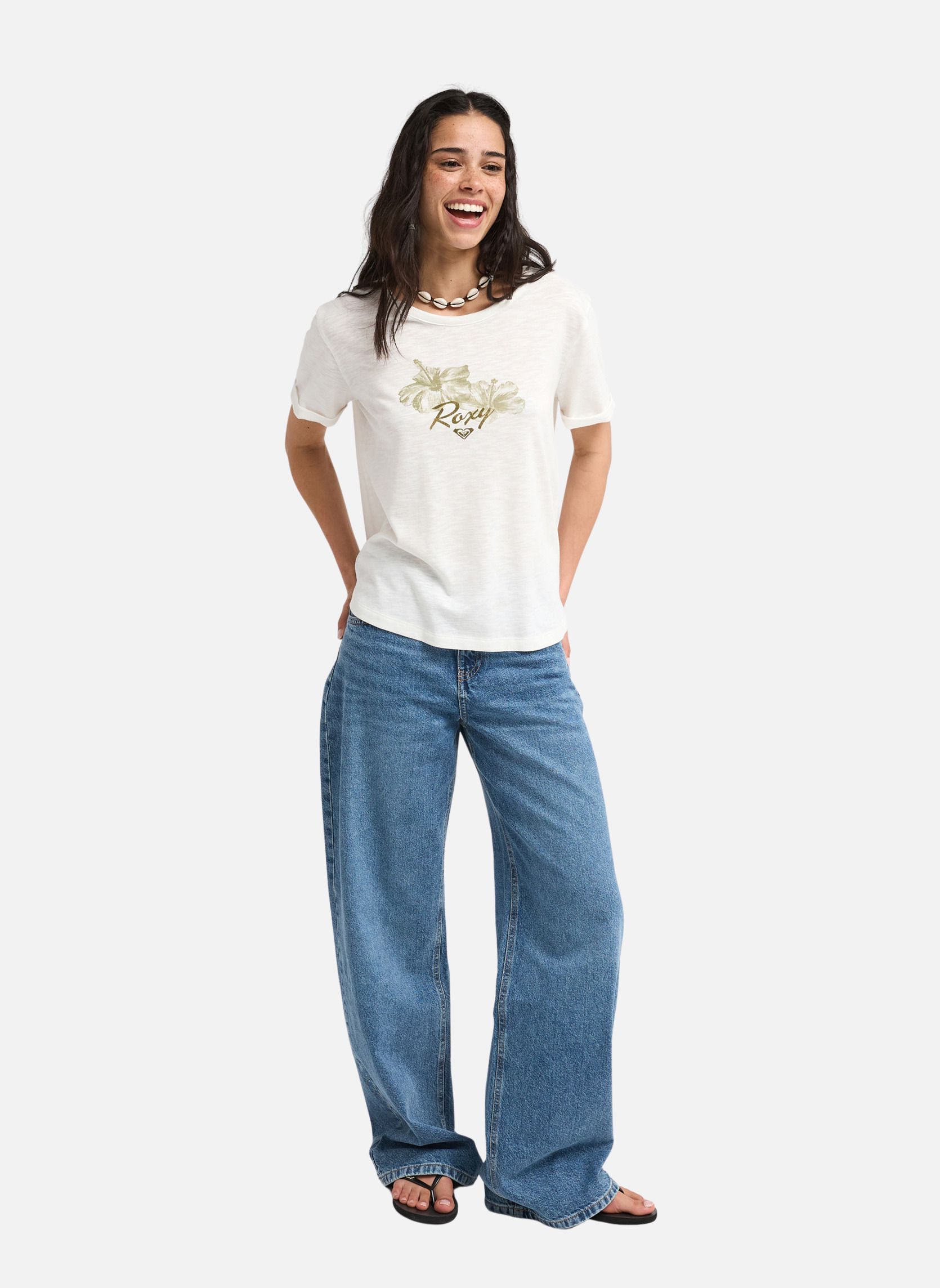 Tee-shirts Oceanwave Regular Slub femme blanc Roxy Tee-shirts Oceanwave Regular Slub femme blanc Blanc
