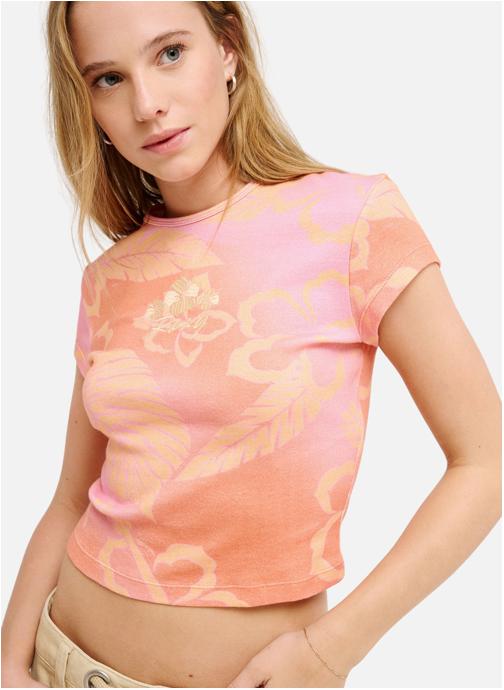 Roxy Tee-shirts Lady Popi Hibi femme rose