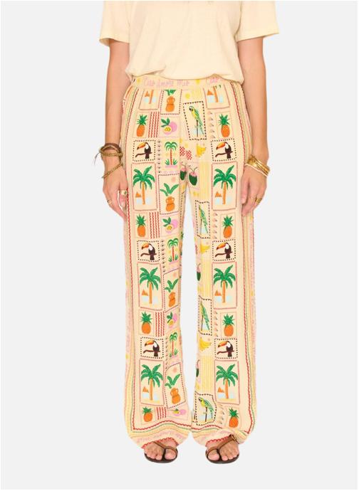MKT Studio Pantalons droit Pantalon Podas Natural femme beige