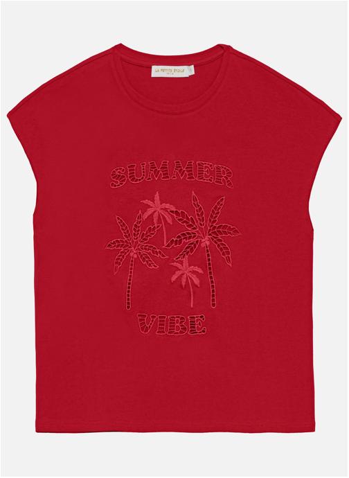 La Petite Etoile Tee-shirts T-shirt - TIM - 11-ecru femme rouge