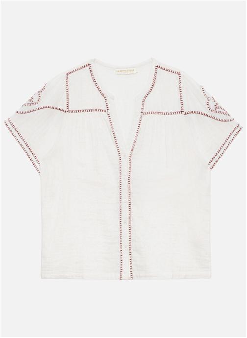 La Petite Etoile Blouses Blouse - TOAN - 11-ecru/Bordeaux femme beige