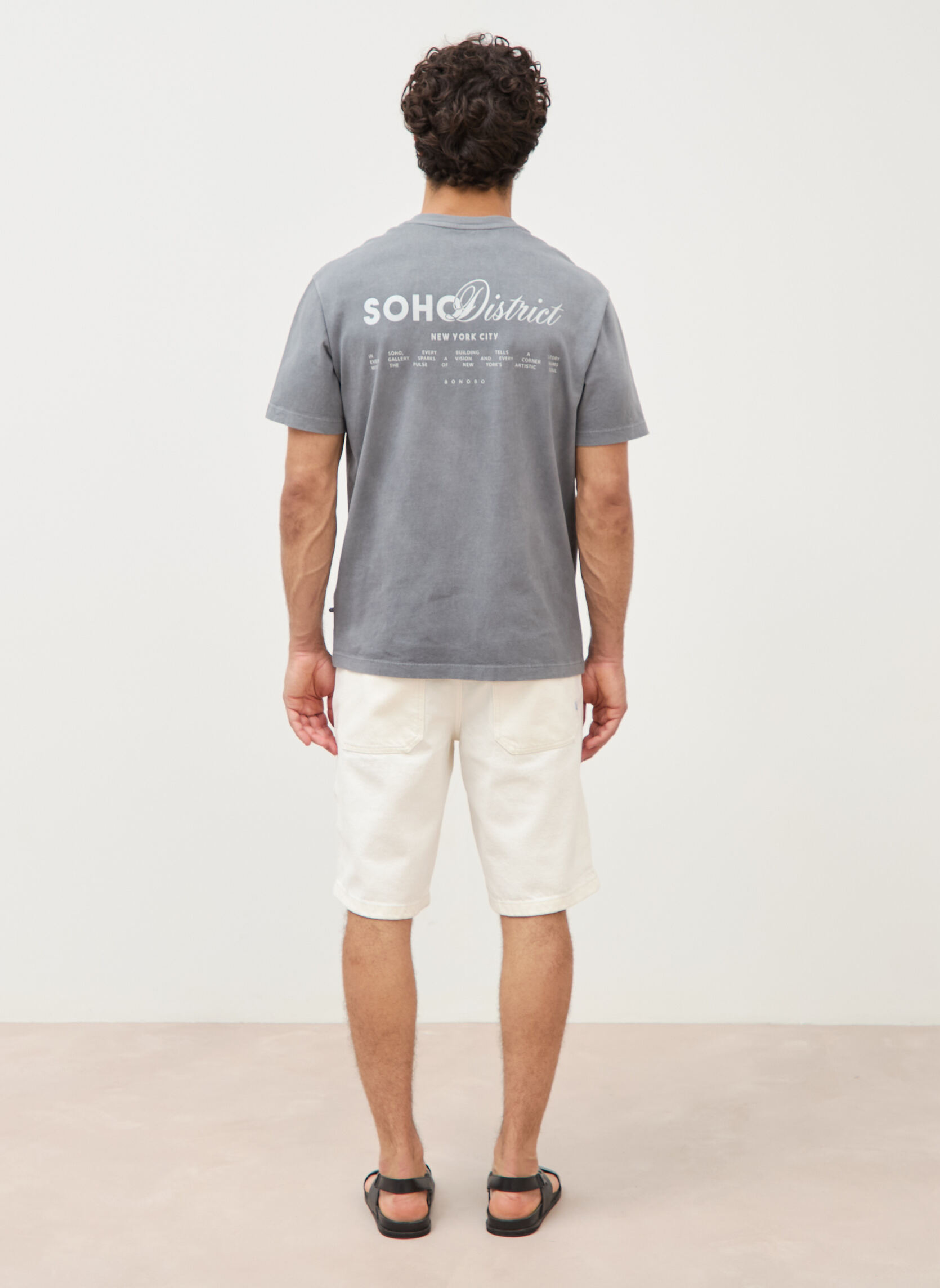 Tee-shirts TEEWASHBRODH homme gris Bonobo Tee-shirts TEEWASHBRODH homme gris Gris