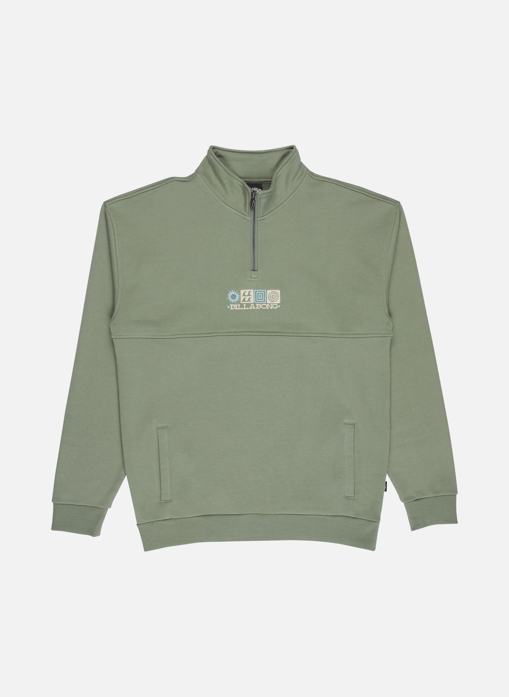 Sweats à capuche Burleigh Mock Neck homme vert Billabong Sweats à capuche Burleigh Mock Neck homme vert Vert