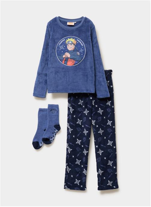 Naruto Combinaisons et grenouillères PYJLCOFFRETNARUTO_BADGE garçon bleu