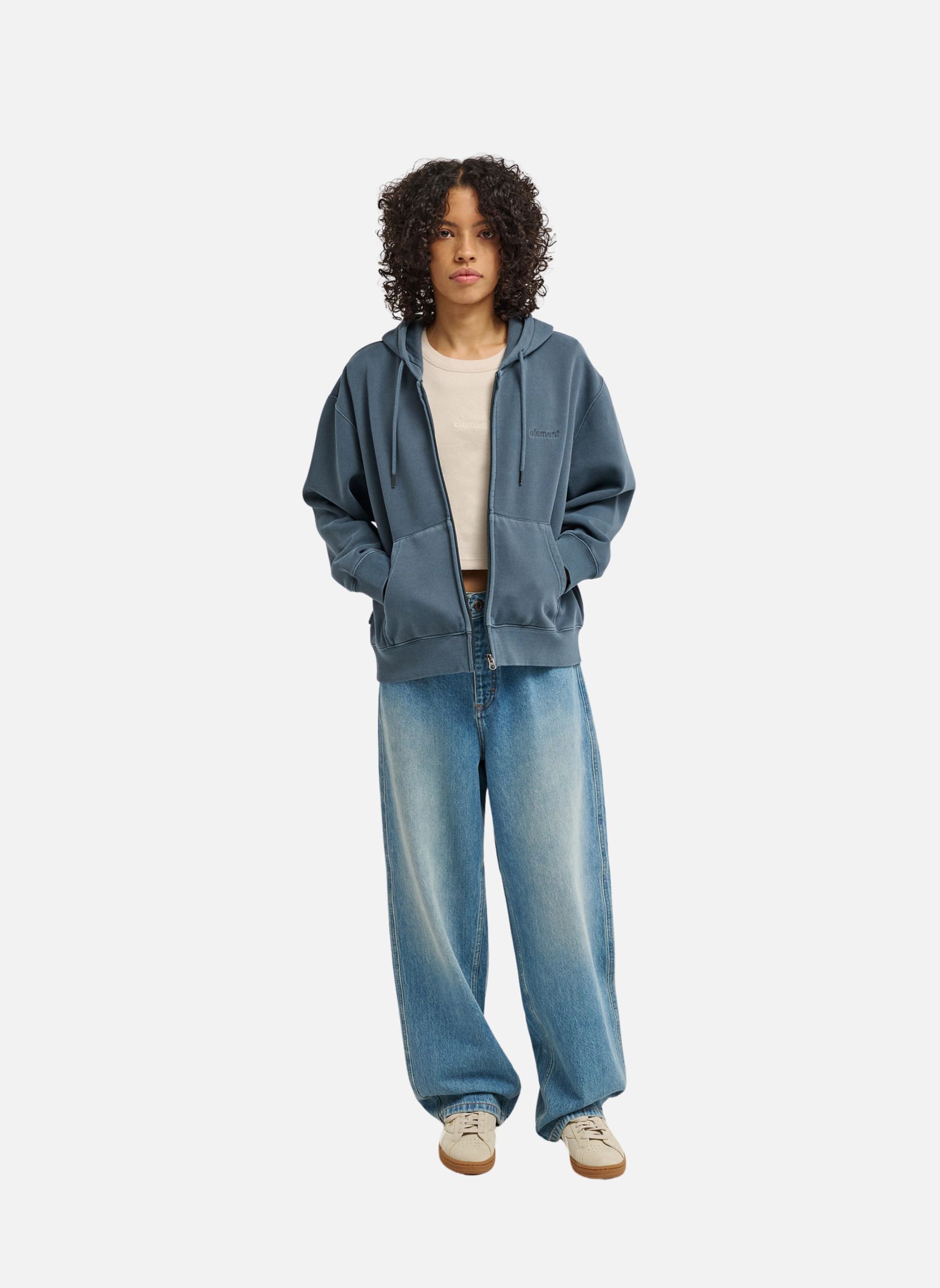 Sweats à capuche Lowcase Pigment femme gris Element Sweats à capuche Lowcase Pigment femme gris Gris
