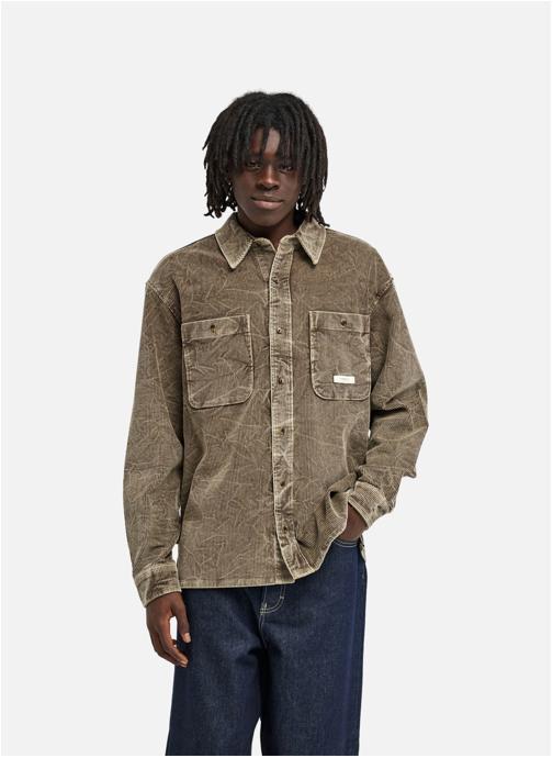 Element Chemises Relax Washed homme marron