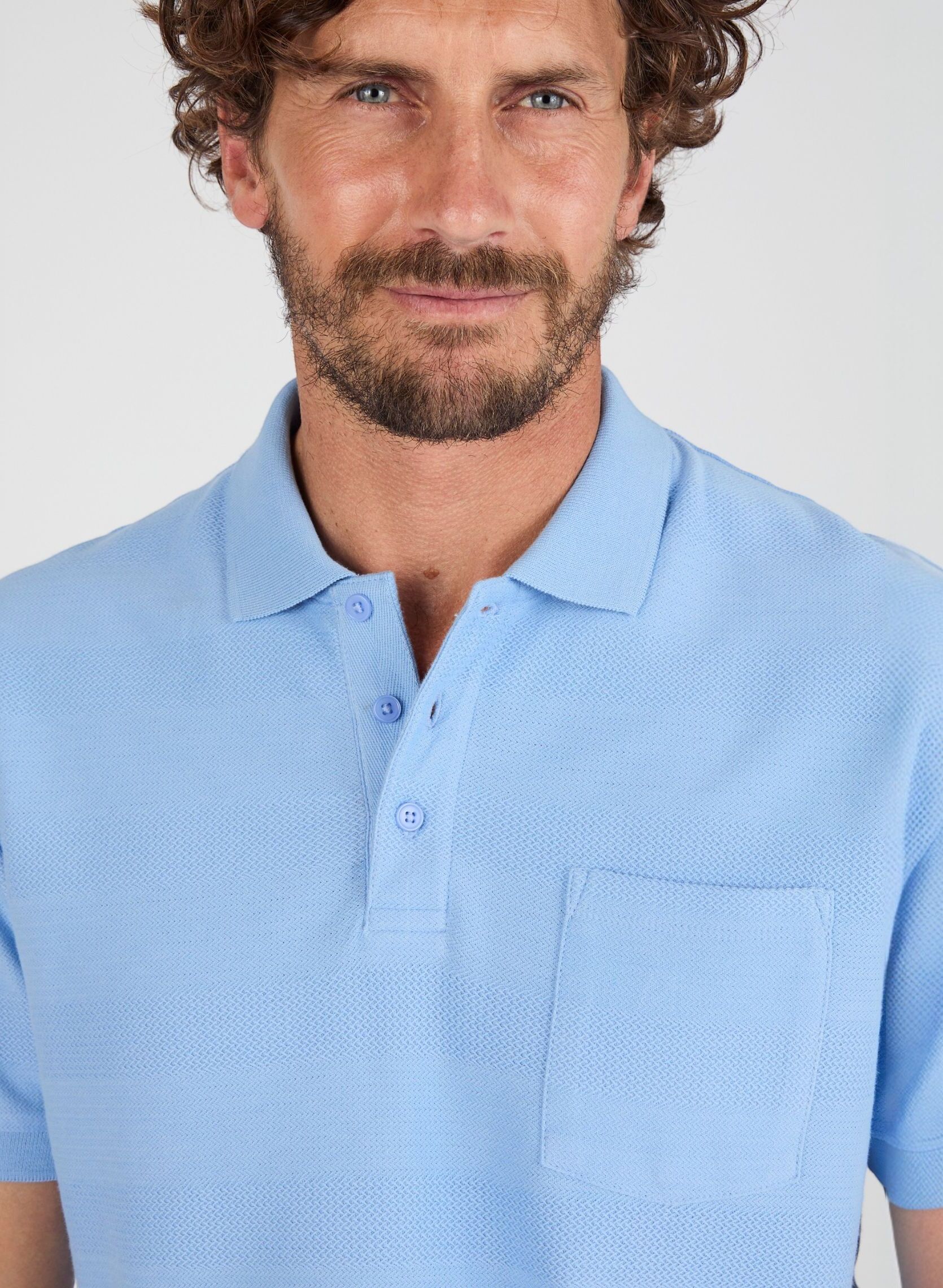 Polos 85015 homme bleu Damart Polos 85015 homme bleu Bleu pastel