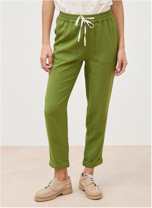 Bonobo Pantalons droit RELAXPAN#F femme vert