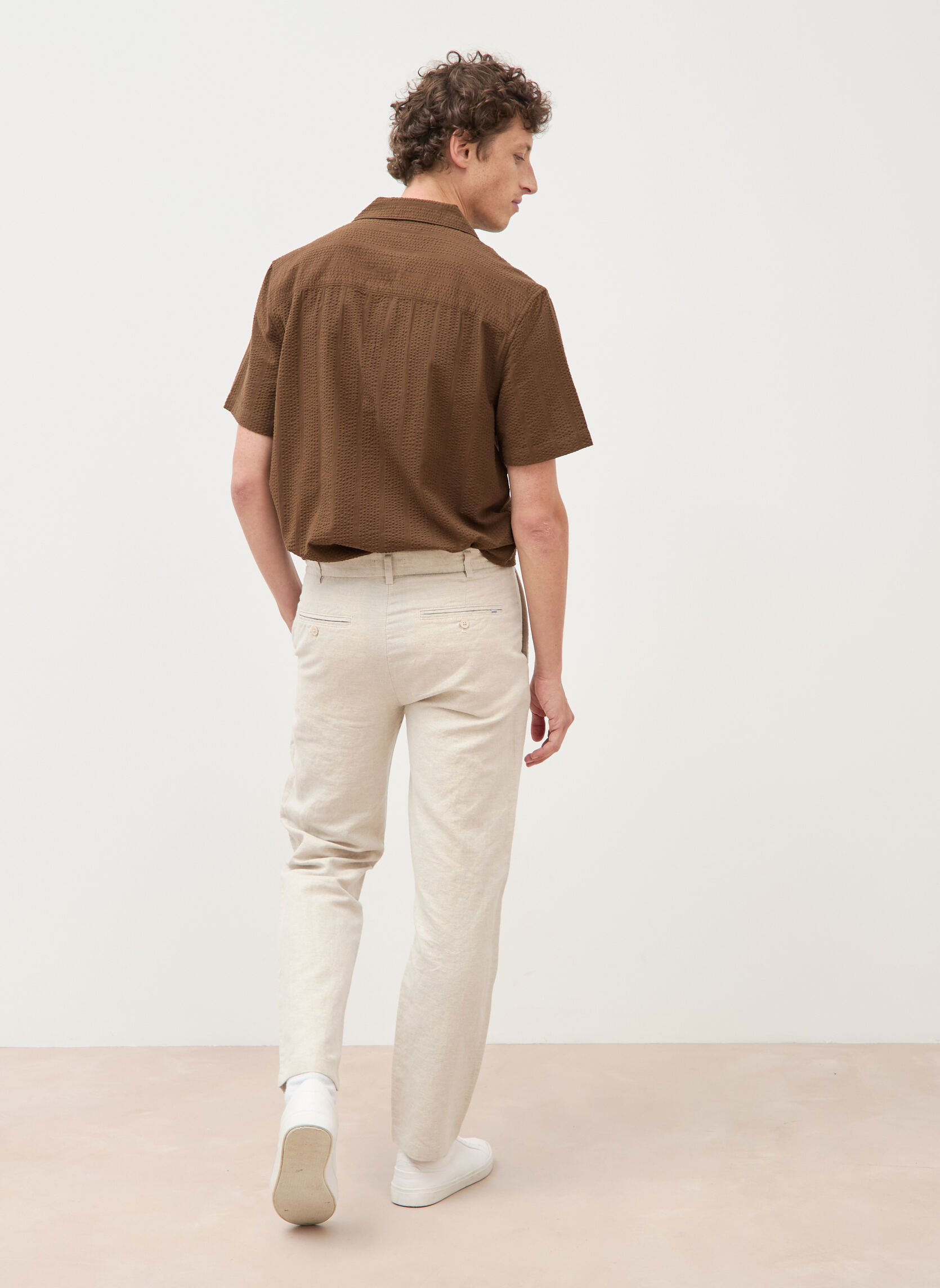 Pantalons droits NEWLISUM2H homme blanc Bonobo Pantalons droits NEWLISUM2H homme blanc Blanc