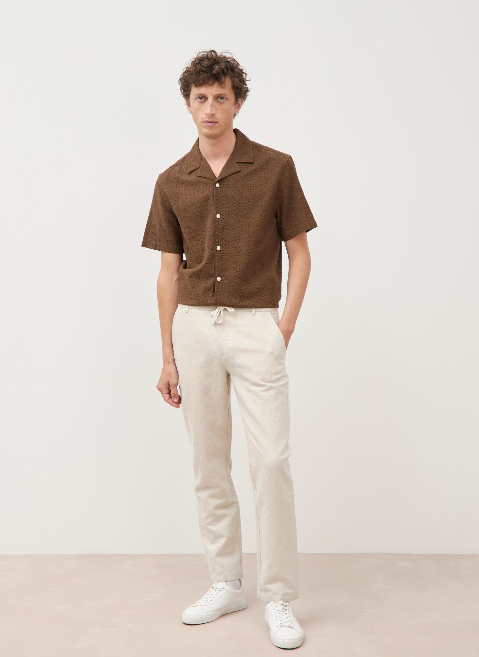 Pantalons droits NEWLISUM2H homme blanc Bonobo Pantalons droits NEWLISUM2H homme blanc Blanc