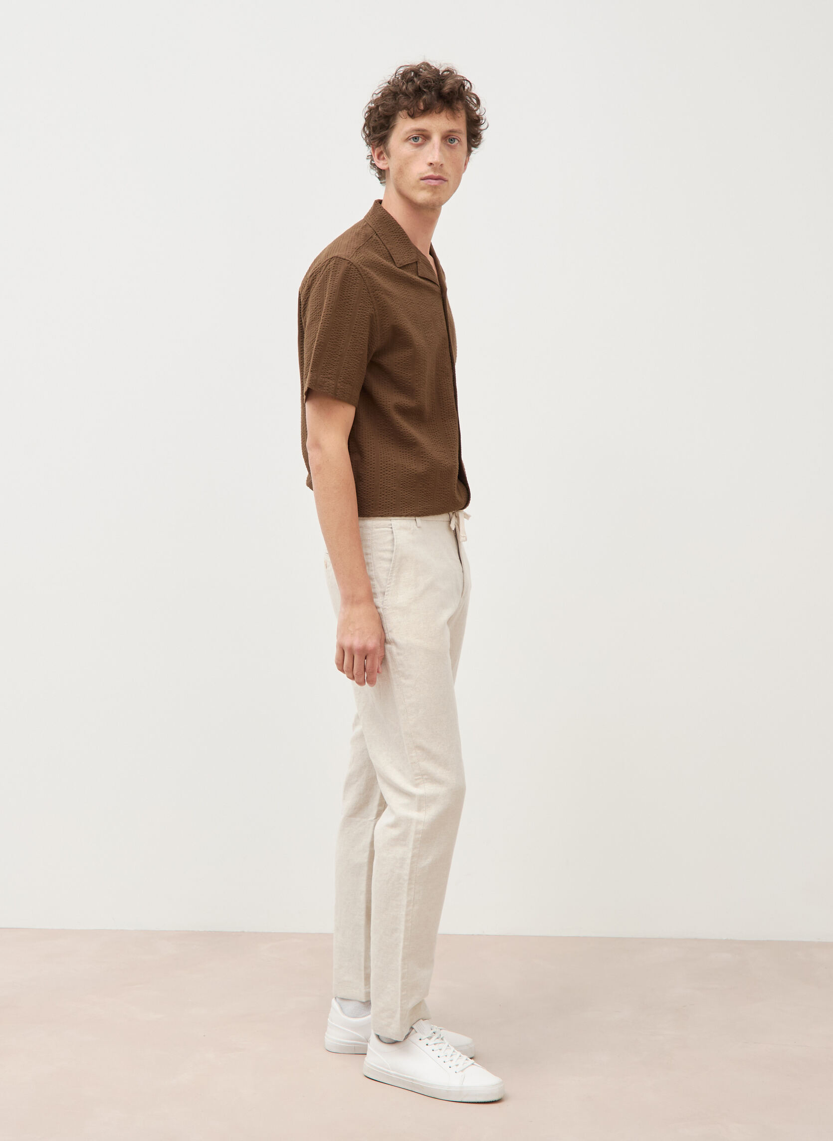 Pantalons droits NEWLISUM2H homme blanc Bonobo Pantalons droits NEWLISUM2H homme blanc Blanc