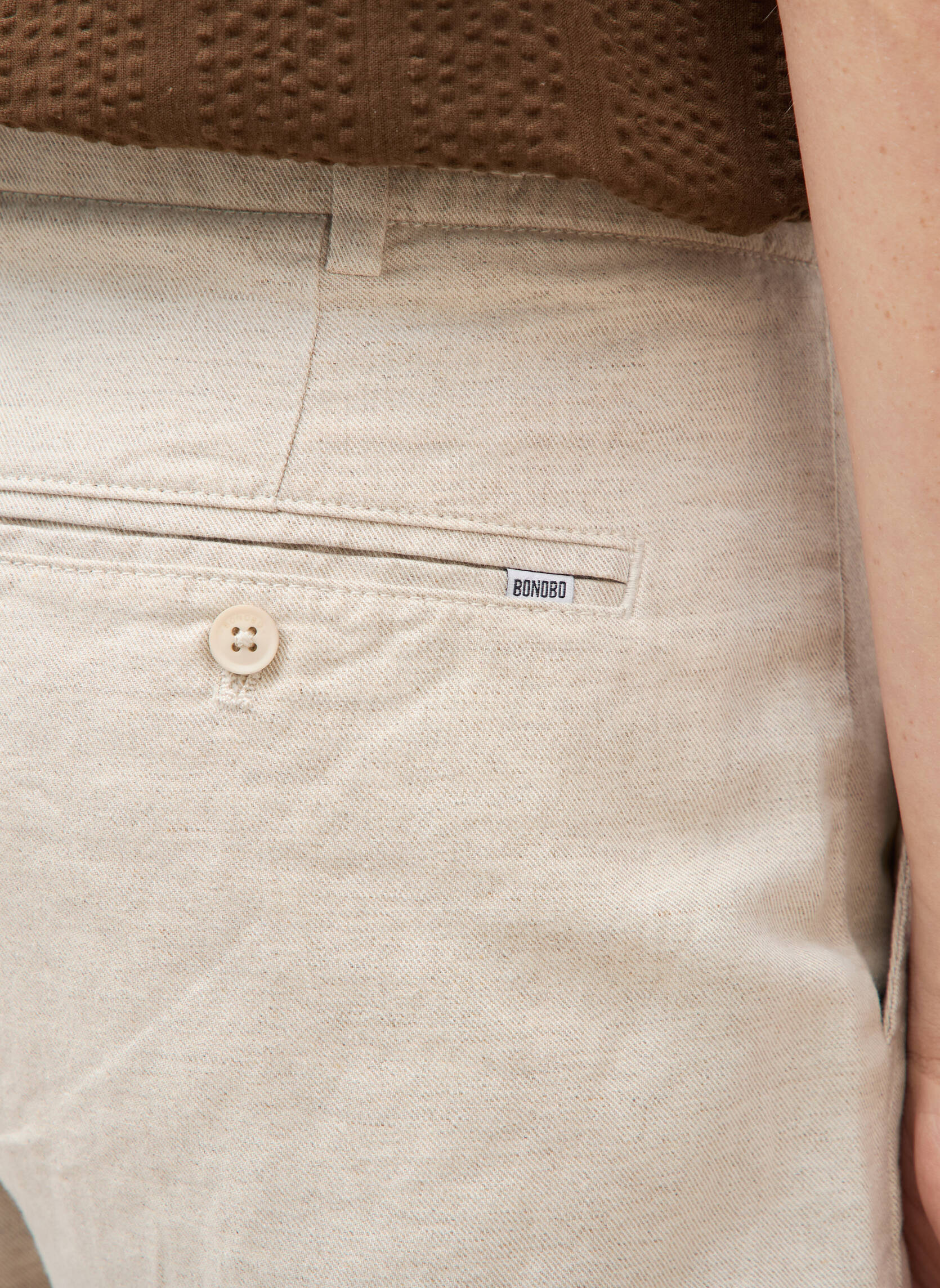 Pantalons droits NEWLISUM2H homme blanc Bonobo Pantalons droits NEWLISUM2H homme blanc Blanc
