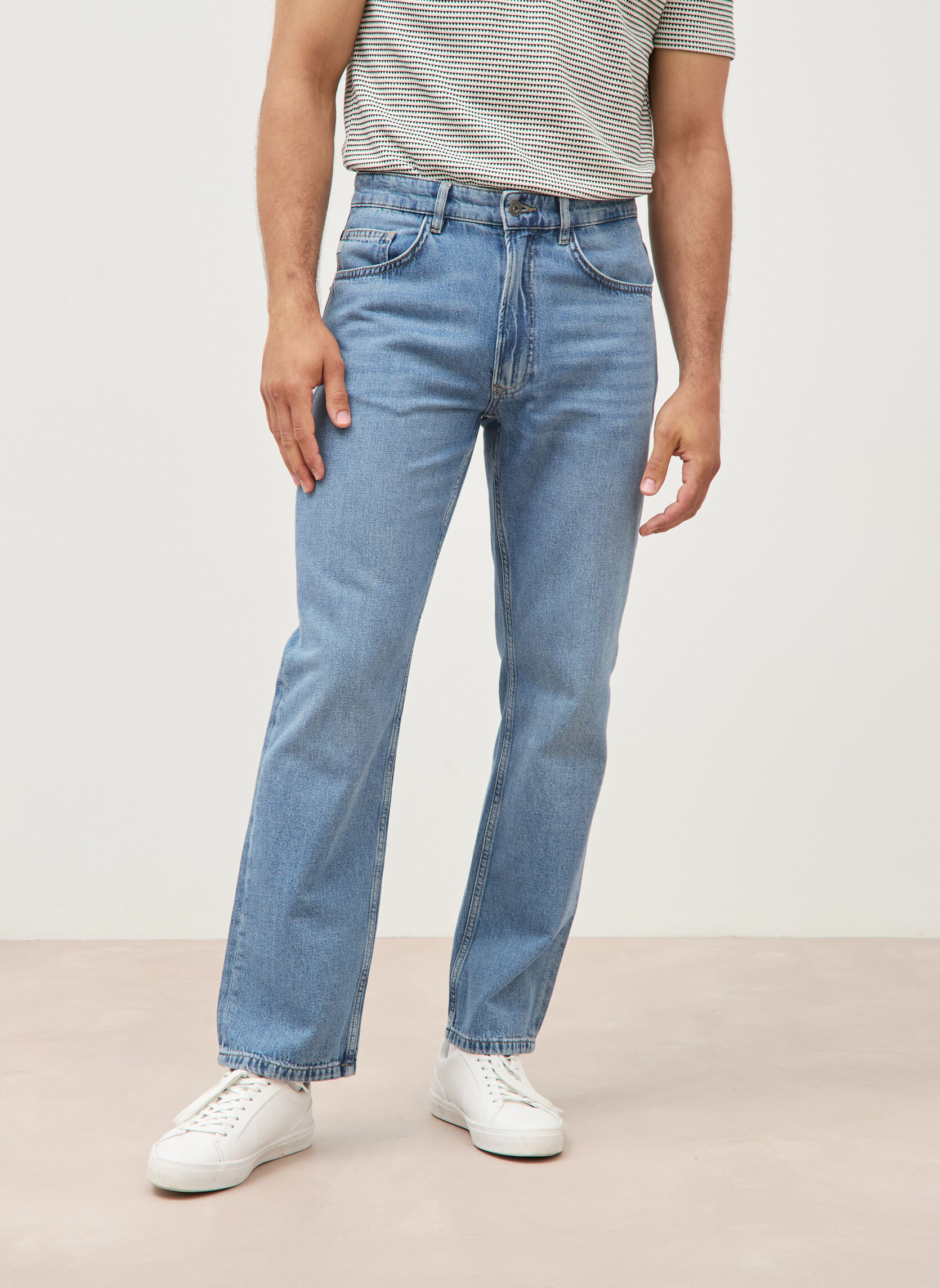 Jeans droit RIO-LINEN homme bleu Bonobo Jeans droit RIO-LINEN homme bleu Bleu clair