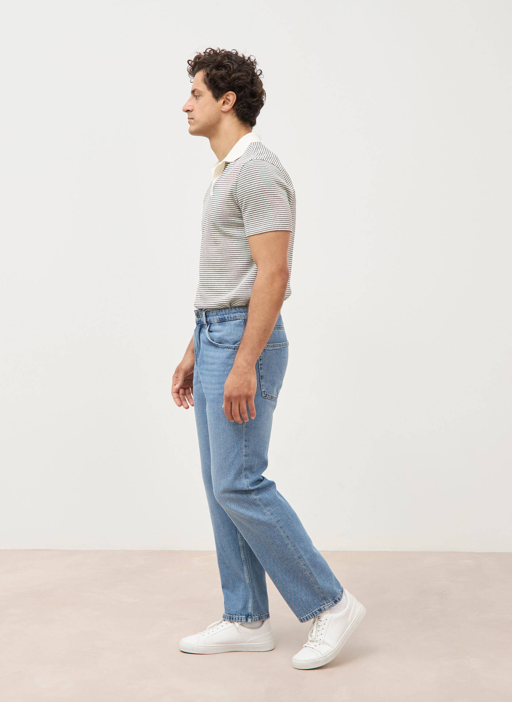 Jeans droit RIO-LINEN homme bleu Bonobo Jeans droit RIO-LINEN homme bleu Bleu clair
