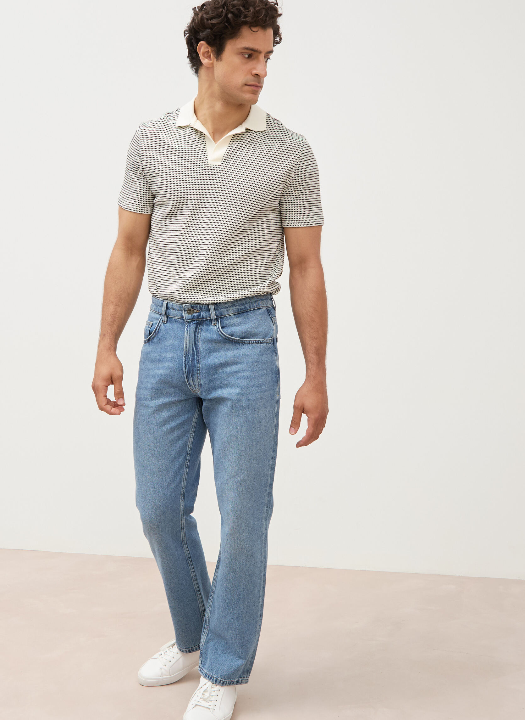 Jeans droit RIO-LINEN homme bleu Bonobo Jeans droit RIO-LINEN homme bleu Bleu clair