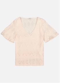 Tops Top coton à motifs droit - O260007 femme blanc Garcia Tops Top coton à motifs droit - O260007 femme blanc Blanc