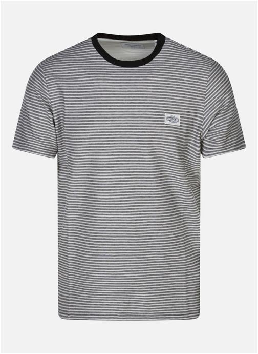 Teddy Smith Tee-shirts T-shirt coton à rayures col rond droite - 11018156D homme noir