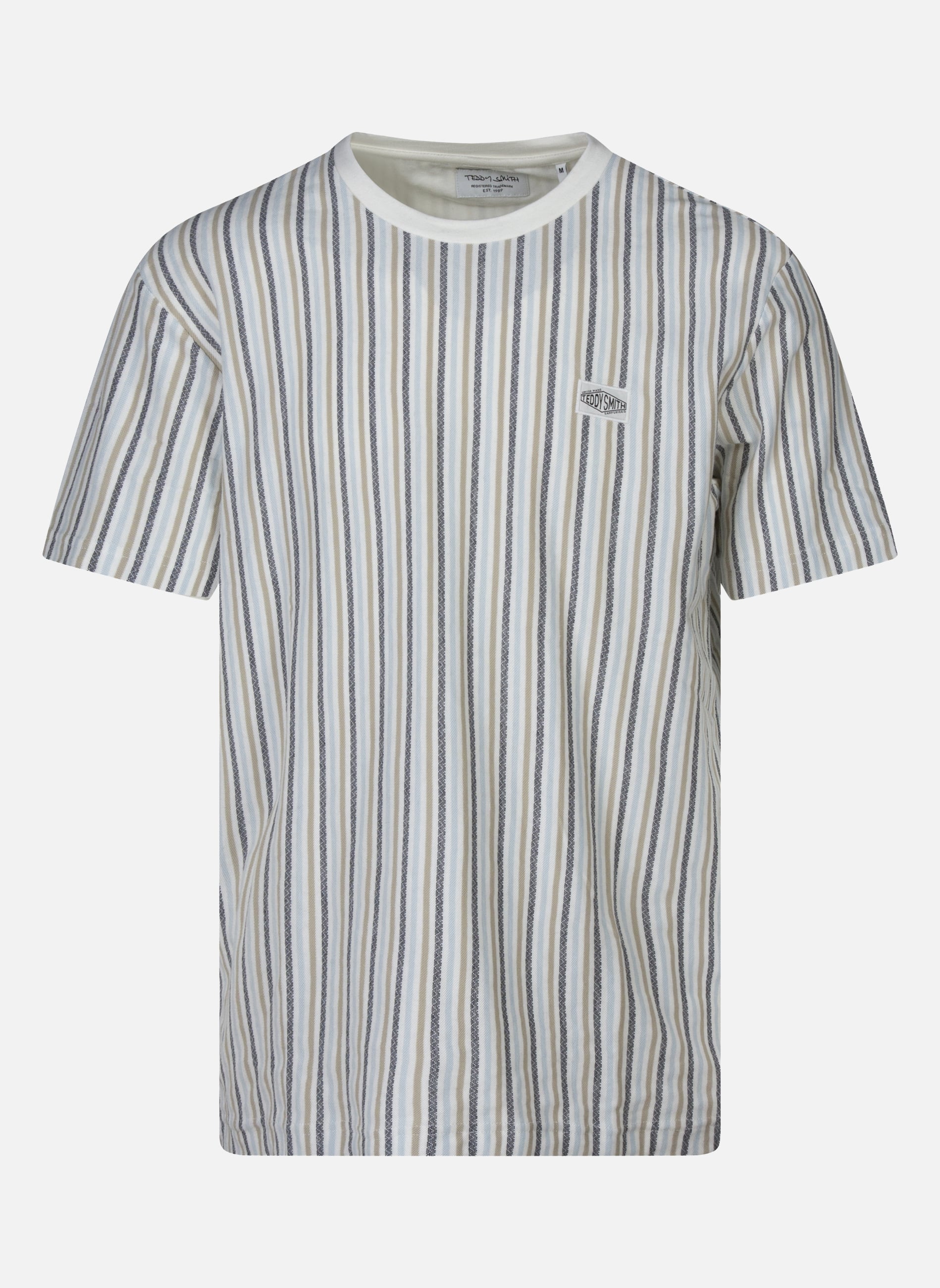 Tee-shirts T-shirt coton à rayures droit - 11018155D homme blanc Teddy Smith Tee-shirts T-shirt coton à rayures droit - 11018155D homme blanc Blanc