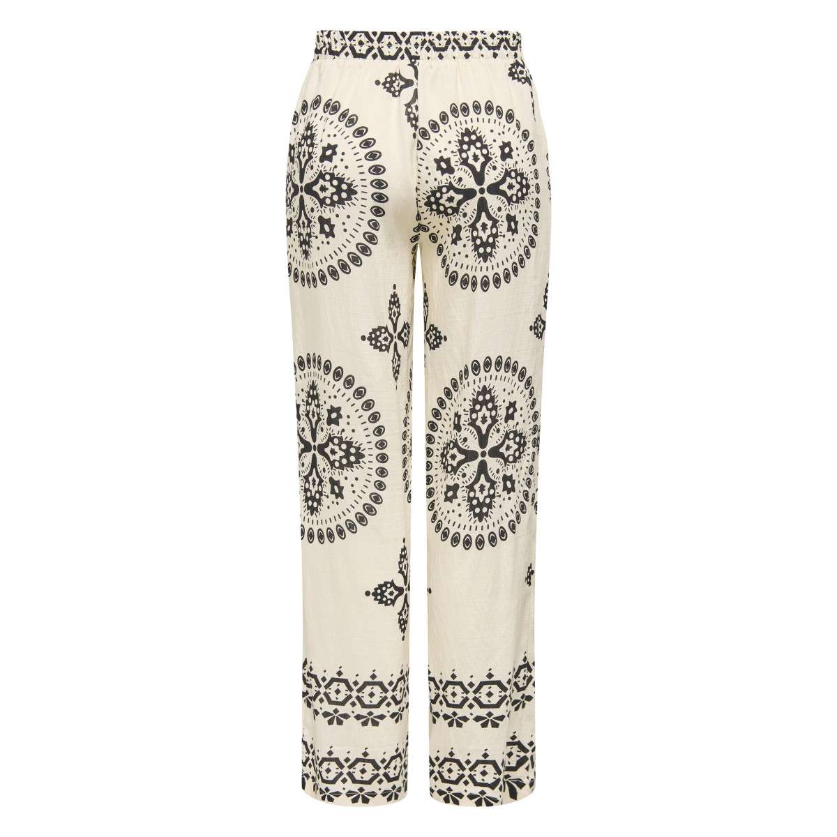 Bas de jogging Pantalon à motifs taille intermédiaire fluide - 15373614 femme blanc ONLY Bas de jogging Pantalon à motifs taille intermédiaire fluide - 15373614 femme blanc Blanc