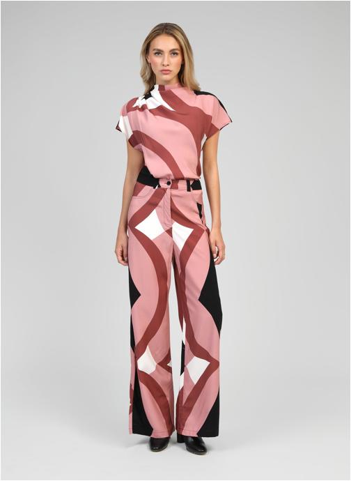 An'ge Pantalons droit PANTALON PHLORA galimo rose femme rose