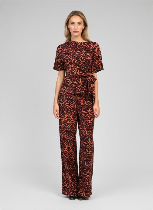 An'ge Pantalons droit PANTALON PHLORA graphie bordeaux femme orange
