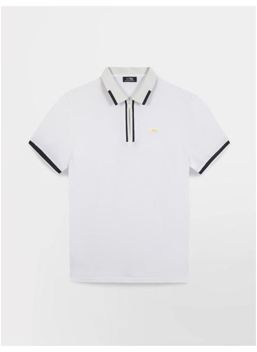 TBS Polos Polo manches courtes WAYATPOL FJORD homme blanc