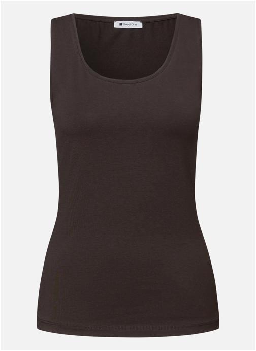 Street One Débardeurs Débardeur ajusté ANGELIKA - 322896 femme marron