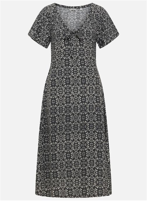 MUSTANG Robes Robe longue à motifs évasée - 1017802 femme noir