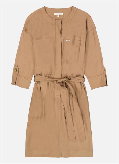 Garcia Robes Robe longue ajustée - O260083 femme marron