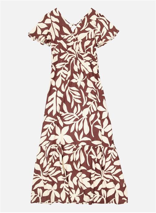 Garcia Robes Robe longue floral ajustée - P260281 femme marron
