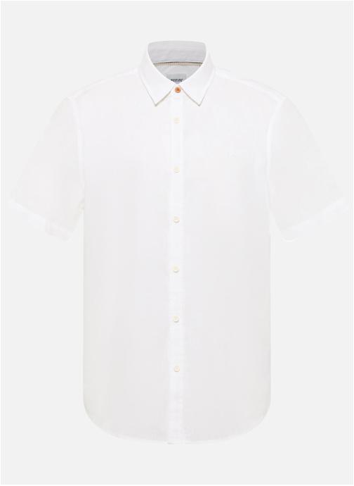MUSTANG Chemises Chemise coton et lin mélangé droite - 1017845 homme blanc