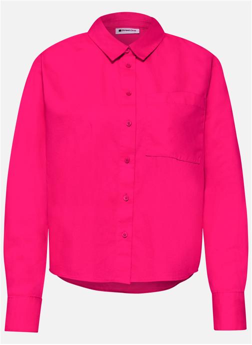Street One Chemises Chemisier coton droit - 346561 femme rose