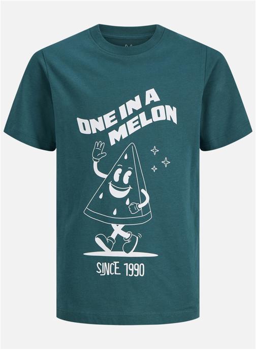 Jack & Jones Tee-shirts T-shirt coton col rond droit - 12289888 garçon bleu