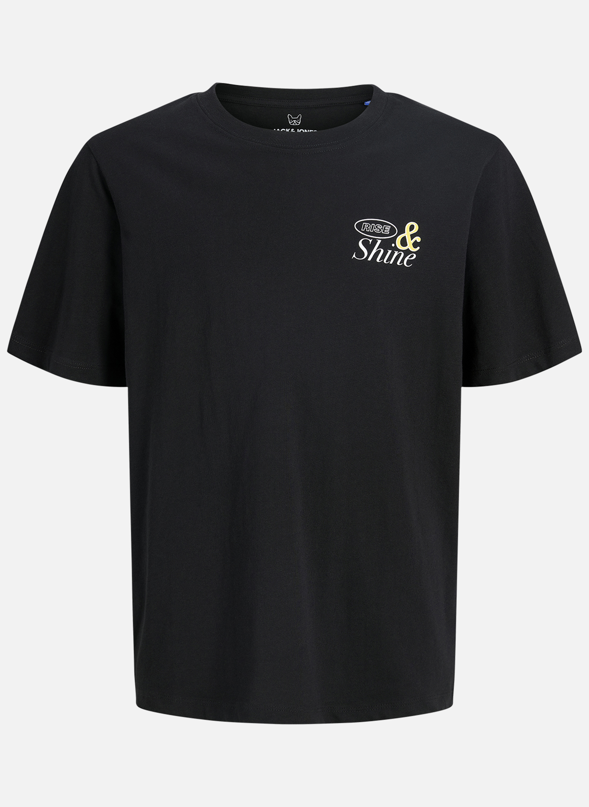 Tee-shirts T-shirt coton biologique col rond droit - 12302731 garçon noir Jack & Jones Tee-shirts T-shirt coton biologique col rond droit - 12302731 garçon noir Noir