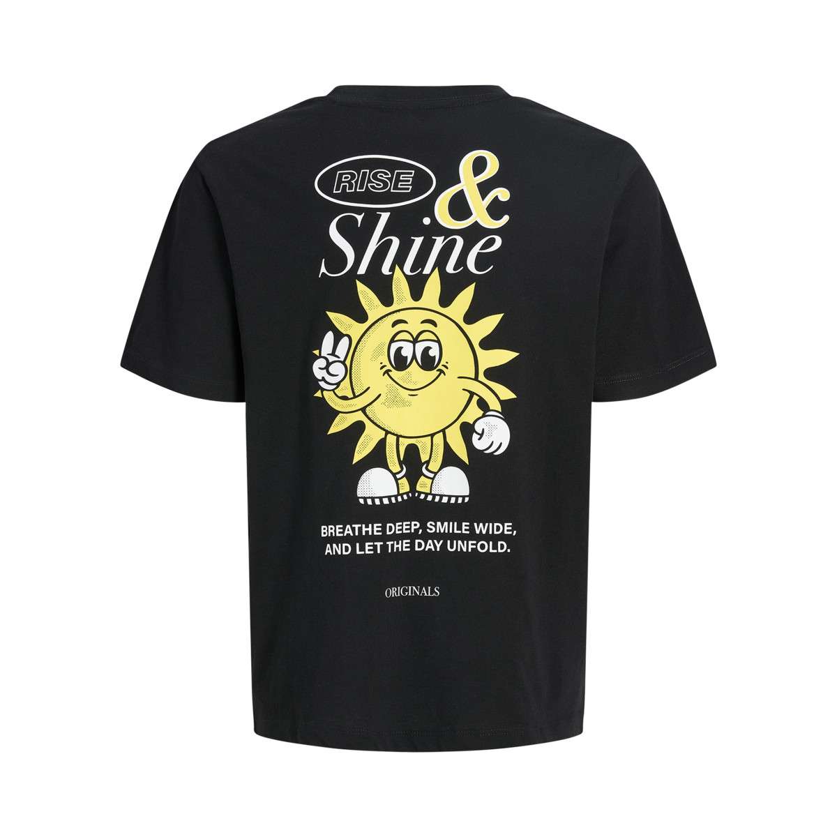 Tee-shirts T-shirt coton biologique col rond droit - 12302731 garçon noir Jack & Jones Tee-shirts T-shirt coton biologique col rond droit - 12302731 garçon noir Noir