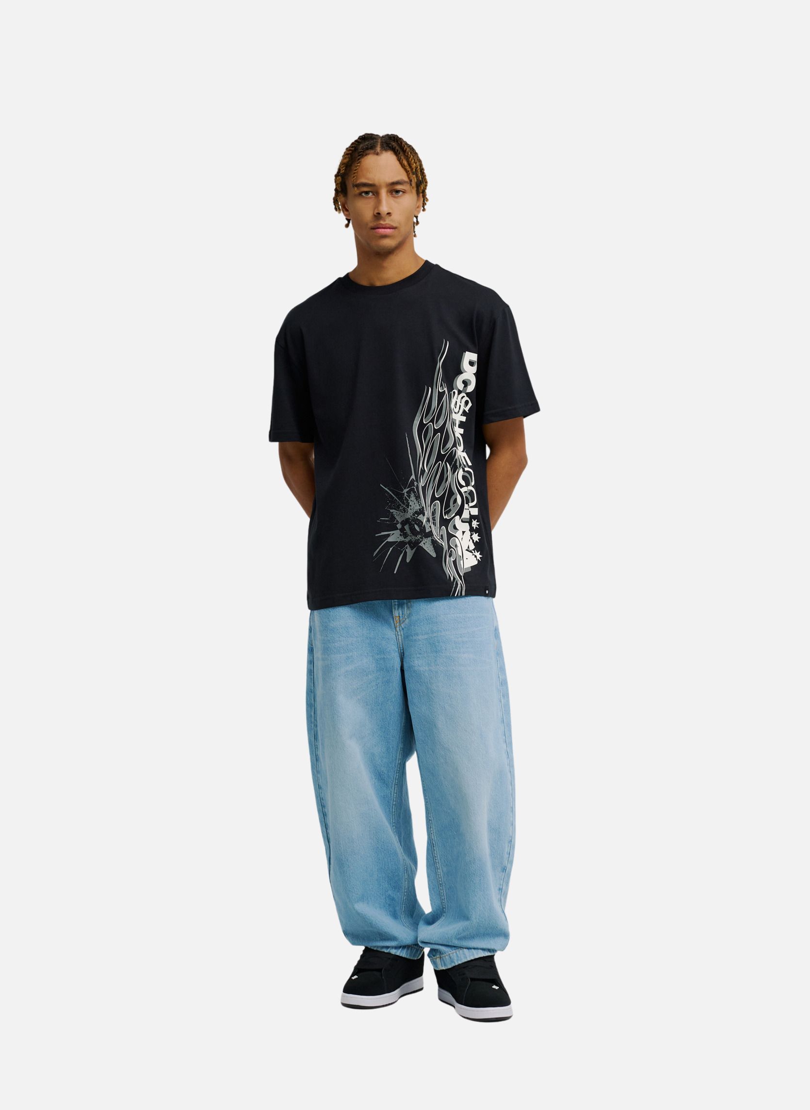 Tee-shirts DC Side Flame homme noir DC Shoes Tee-shirts DC Side Flame homme noir Noir