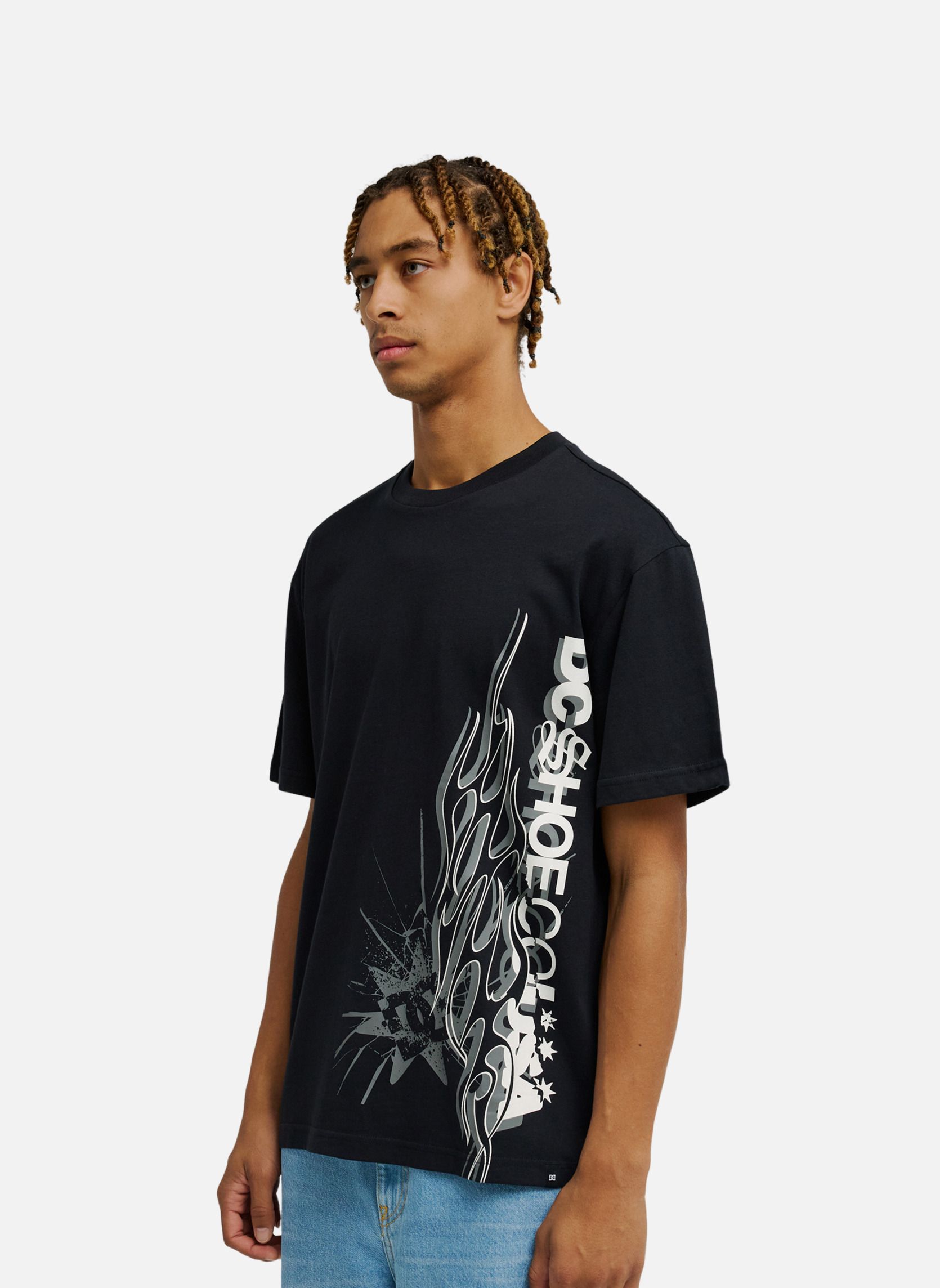 Tee-shirts DC Side Flame homme noir DC Shoes Tee-shirts DC Side Flame homme noir Noir