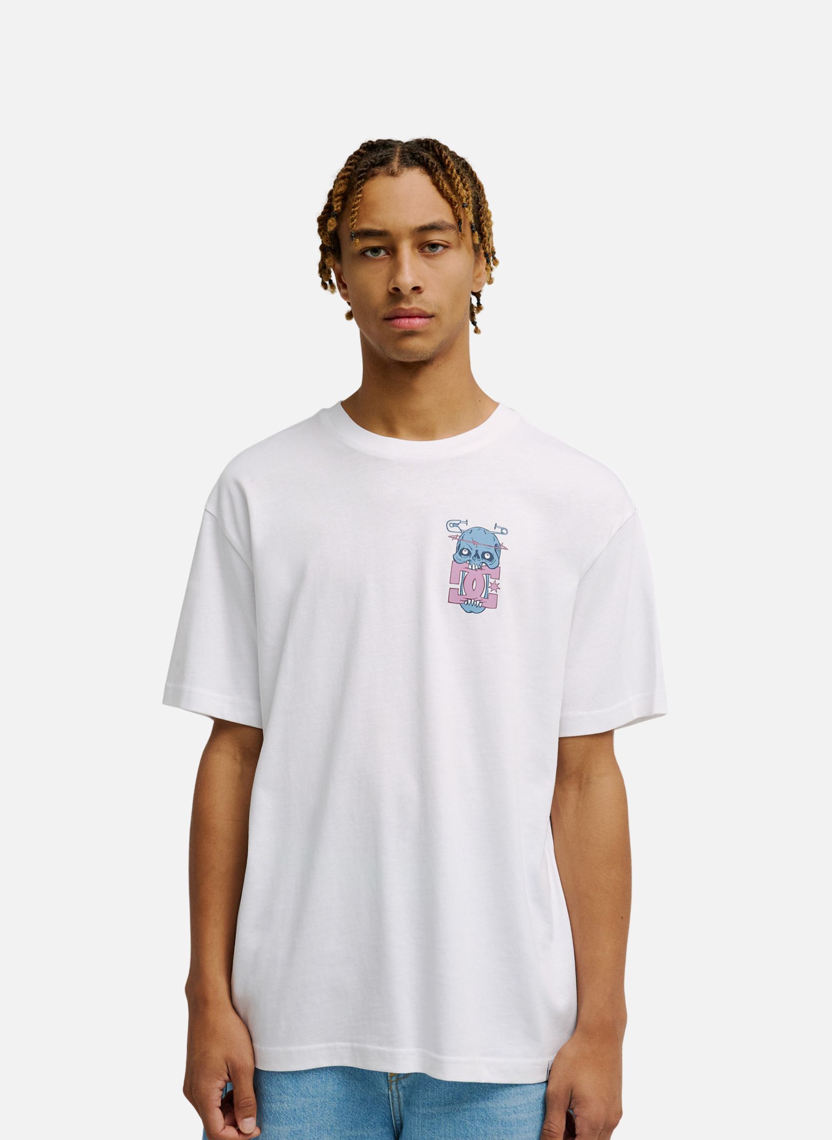 Tee-shirts DC Safety Skull homme blanc DC Shoes Tee-shirts DC Safety Skull homme blanc Blanc
