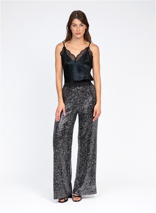 An'ge Pantalons droit PANTALON PANTONA anthracite femme gris