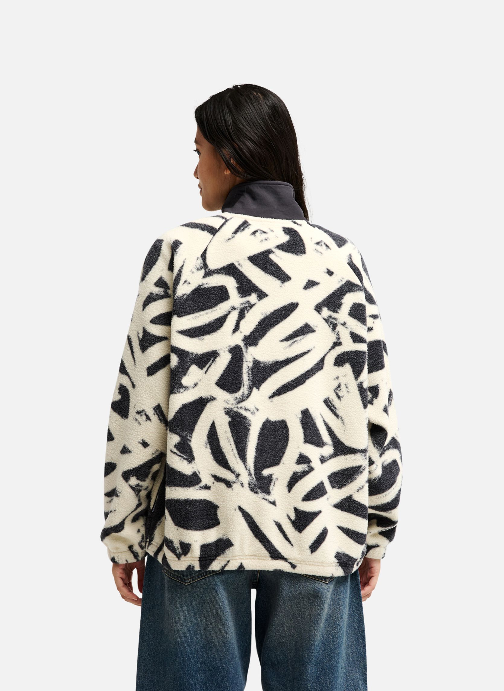Vestes polaires Renek Polar femme noir Quiksilver Vestes polaires Renek Polar femme noir Noir & blanc