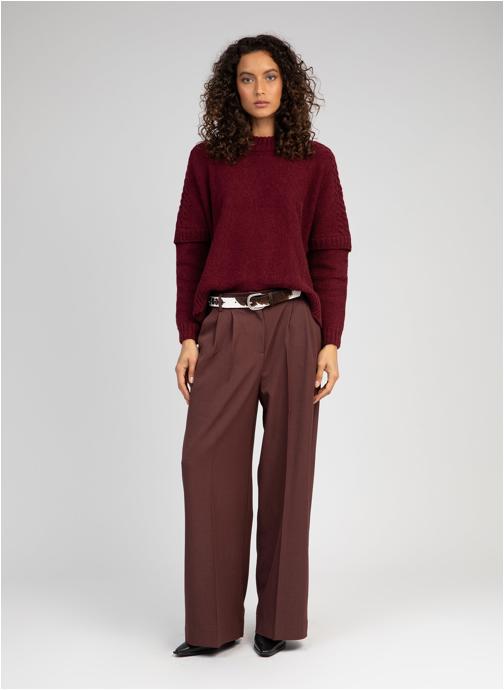 An'ge Pantalons droit PANTALON PEPINA chocolat femme marron
