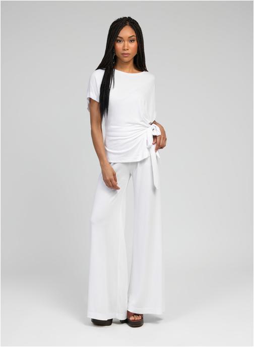 An'ge Pantalons droit PANTALON TAFILIA blanc femme blanc